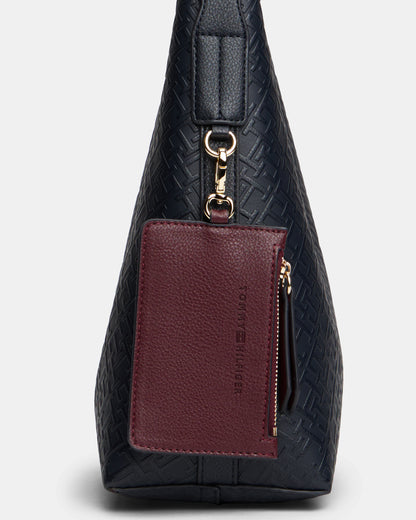 Tommy Hilfiger Icon Womens Shoulder Bag Mono - Space Blue - CHO - Designer Womens Shoulder Bag