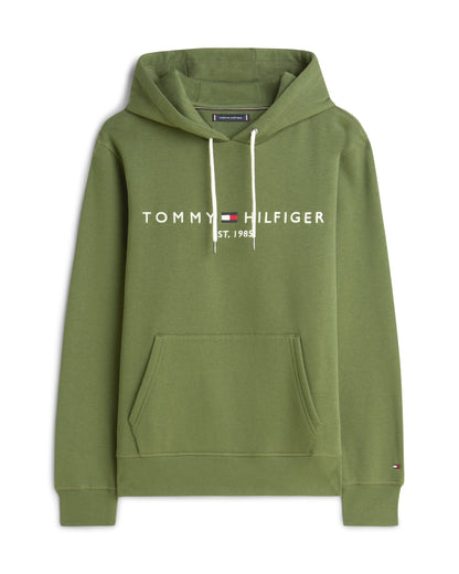 Tommy Hilfiger Tommy Logo Flex Fleece Hoodie - Mountain Pine