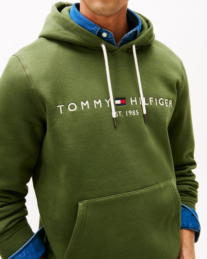 Tommy Hilfiger Tommy Logo Flex Fleece Hoodie - Mountain Pine