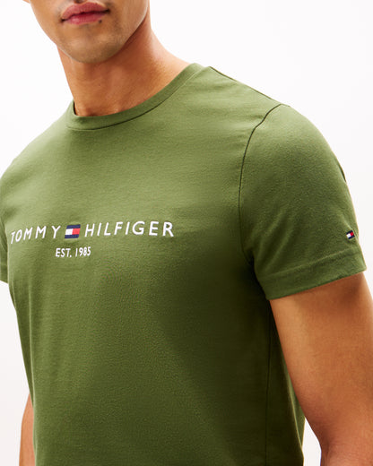 Tommy Hilfiger Tommy Logo Basic Mens T-Shirt - Mountain Pine