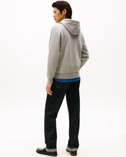 Tommy Hilfiger Brand Love Mens Small Hilfiger Logo Hoodie - Medium Grey Heather