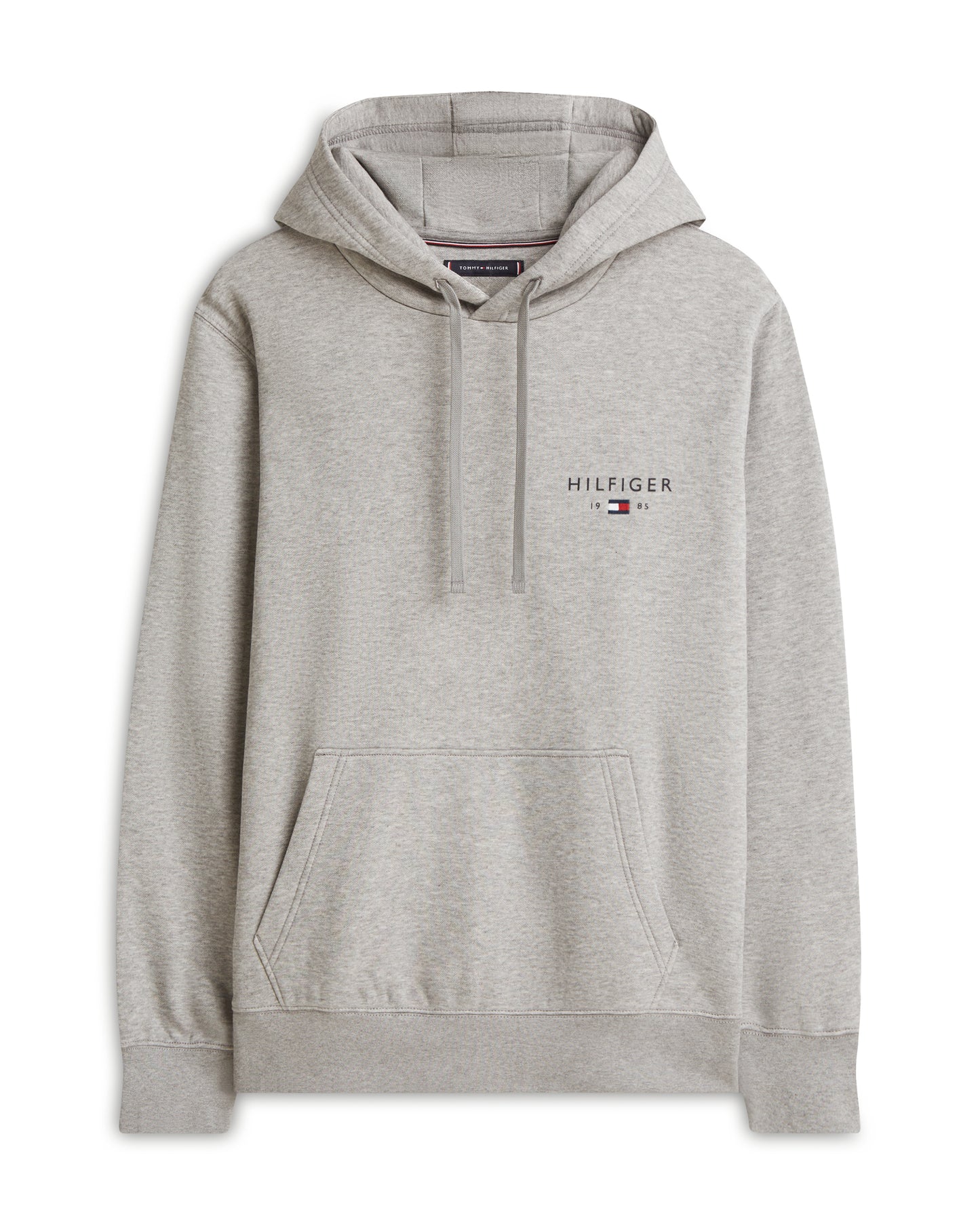 Tommy Hilfiger Brand Love Mens Small Hilfiger Logo Hoodie - Medium Grey Heather