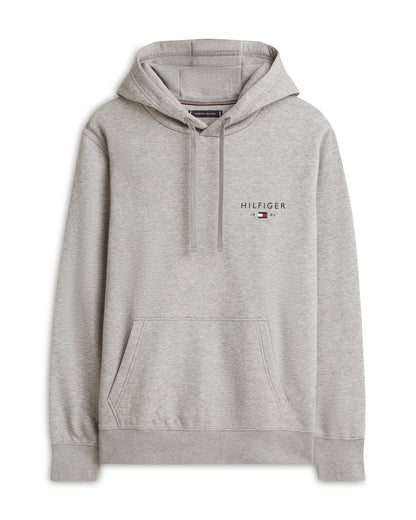 Tommy Hilfiger Brand Love Mens Small Hilfiger Logo Hoodie - Medium Grey Heather