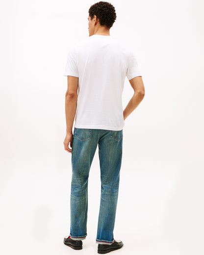 Tommy Hilfiger Brand Love Mens Small Hilfiger Logo T-Shirt - White