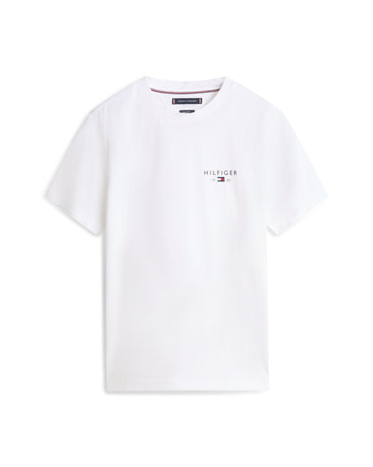 Tommy Hilfiger Brand Love Mens Small Hilfiger Logo T-Shirt - White