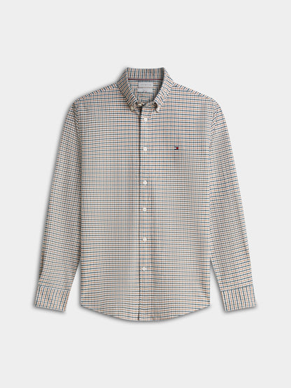 Tommy Hilfiger Heritage Oxford Gingham Mens Regular Fit Shirt - Tawny/Check | CHO | Designer Mens Shirts