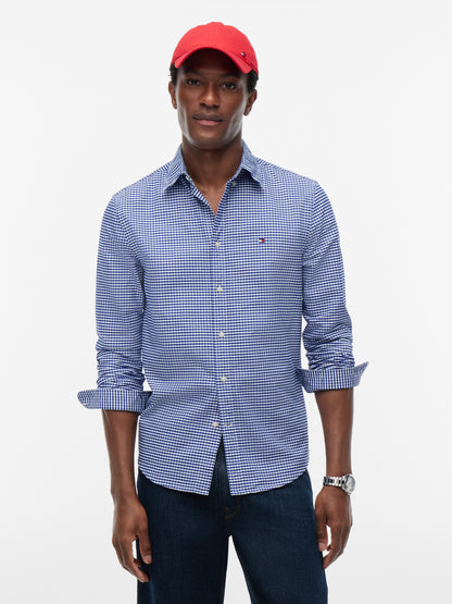 Tommy Hilfiger Heritage Oxford Gingham Mens Regular Fit Shirt - Royal Blue/Check