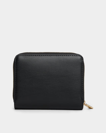 Tommy Hilfiger TH Icon Medium Womens Zip - Around Purse - Black | CHO | Designer Womens Purses