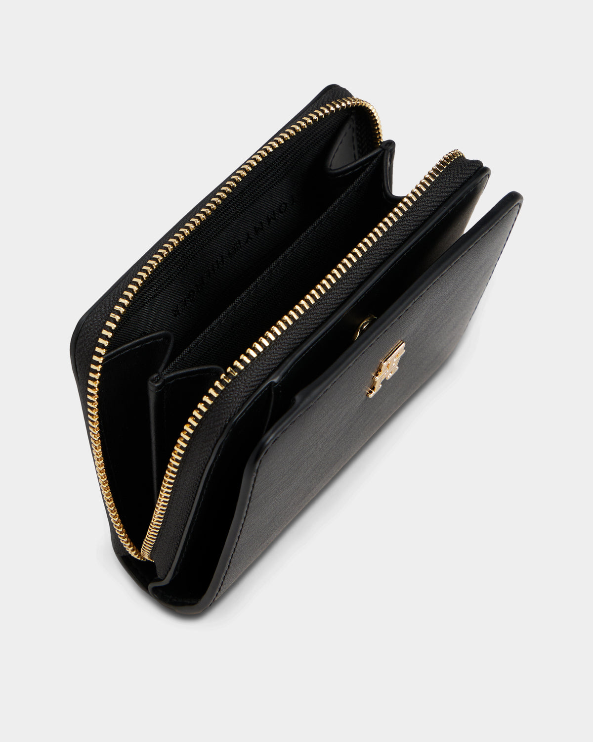 Tommy Hilfiger TH Icon Medium Womens Zip - Around Purse - Black | CHO | Designer Womens Purses