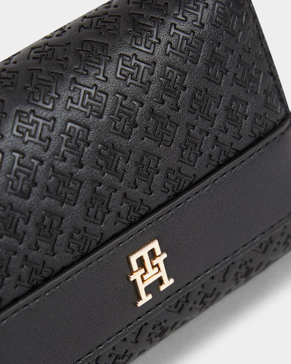 Tommy Hilfiger TH Eternity Trifold Monogram Womens Purse - Black | CHO | Designer Womens Purses