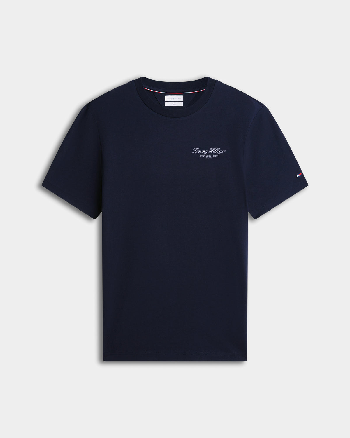 Tommy Hilfiger Brand Love Small Script Mens T - Shirt - Navy Blue | CHO | Designer Mens Logo T - Shirts