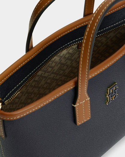 Tommy Hilfiger Monoplay Womens Mini Tote Bag - Space Blue | CHO | Designer Womens Tote Bags