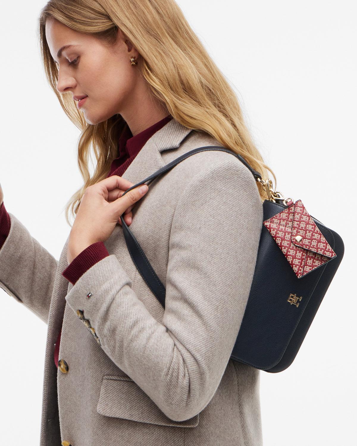 Tommy Hilfiger TH Icon Convertible Womens Crossover Bag - Space Blue | CHO | Designer Womens Crossover Bags