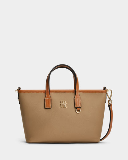 Tommy Hilfiger Monoplay Womens Mini Tote Bag - Safari Canvas | CHO | Designer Womens Tote Bags