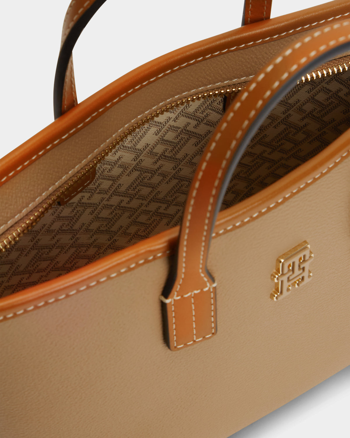 Tommy Hilfiger Monoplay Womens Mini Tote Bag - Safari Canvas | CHO | Designer Womens Tote Bags