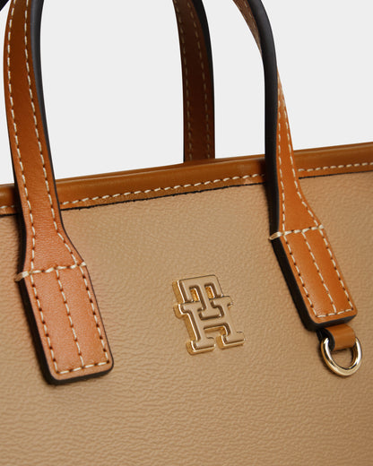 Tommy Hilfiger Monoplay Womens Mini Tote Bag - Safari Canvas | CHO | Designer Womens Tote Bags