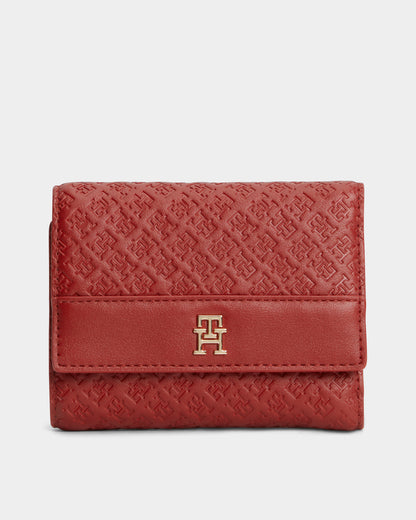 Tommy Hilfiger TH Eternity Trifold Monogram Womens Purse - Autumn Red | CHO | Designer Womens Purses