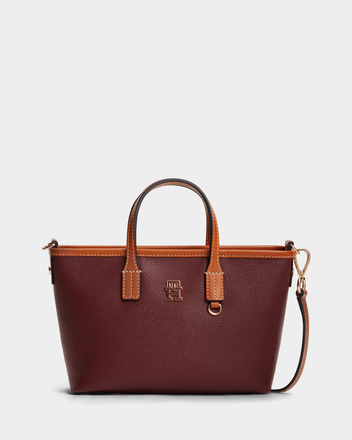 Tommy Hilfiger Monoplay Womens Mini Tote Bag - Oxblood | CHO | Designer Womens Tote Bags