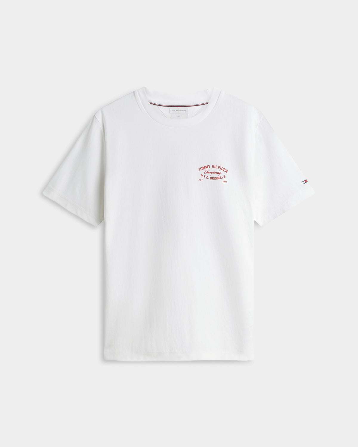 Tommy Hilfiger Graphic Mens Crew Neck T - Shirt - White | CHO | Designer Mens Graphic T - Shirts