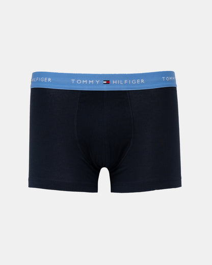 Navy trunks with blue waistband