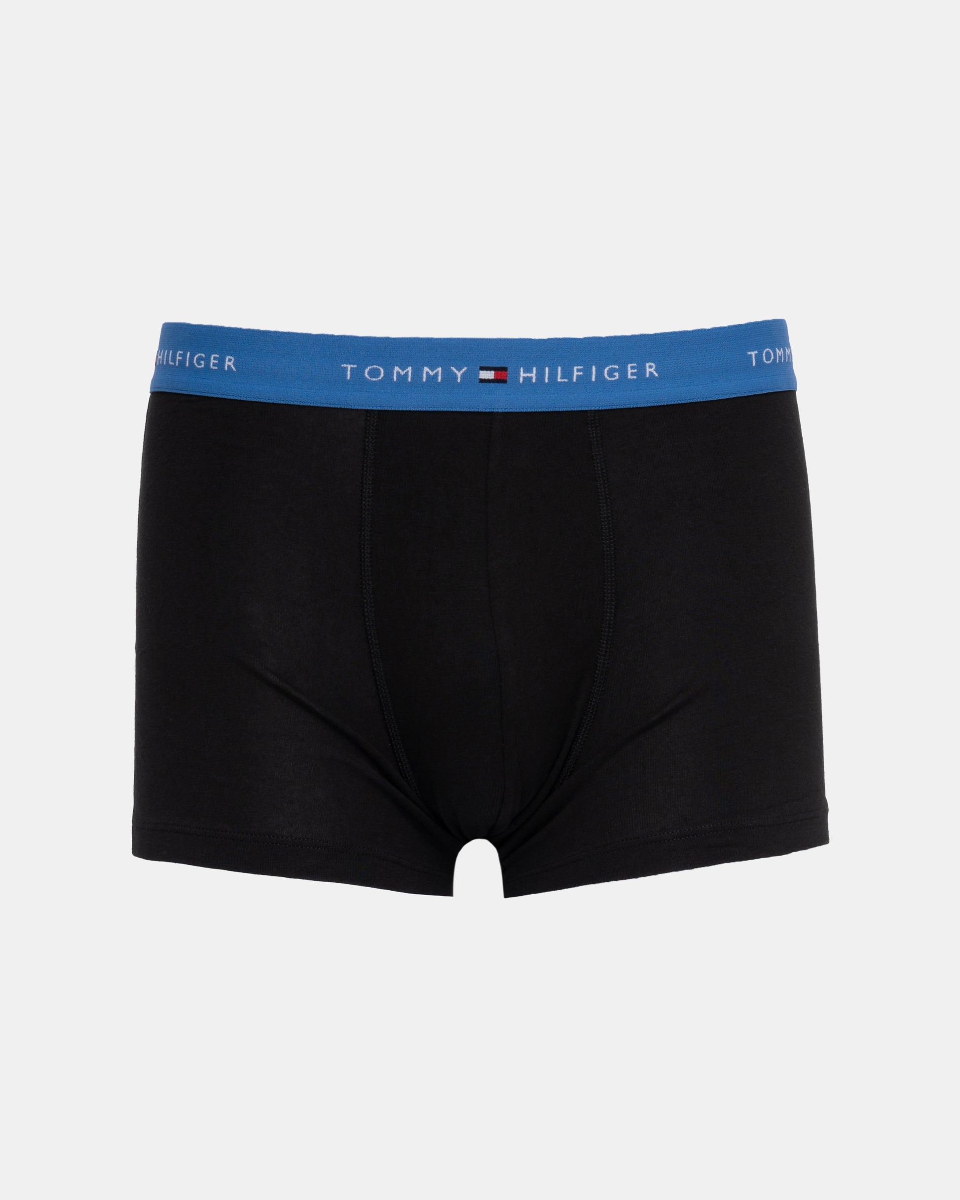 Tommy Hilfiger 3-Pack Logo Waistband Mens Trunks in Blue