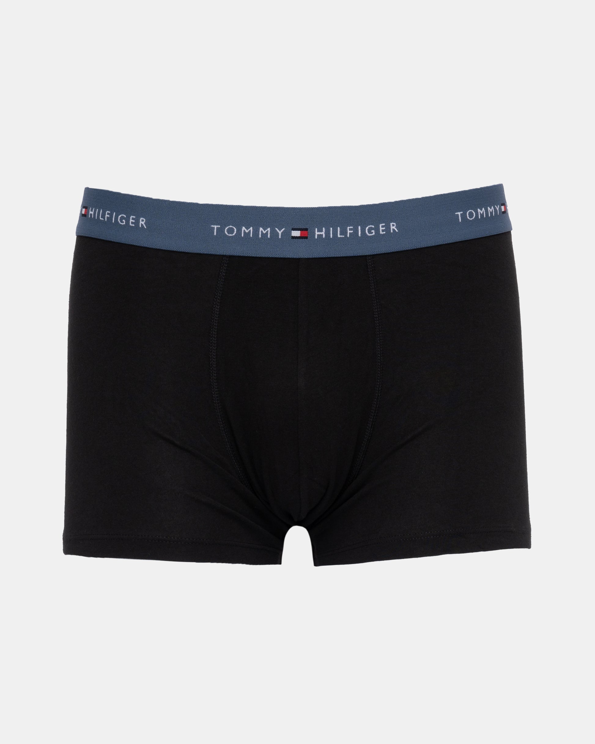 Tommy Hilfiger 3-Pack Logo Waistband Mens Trunks in Blue