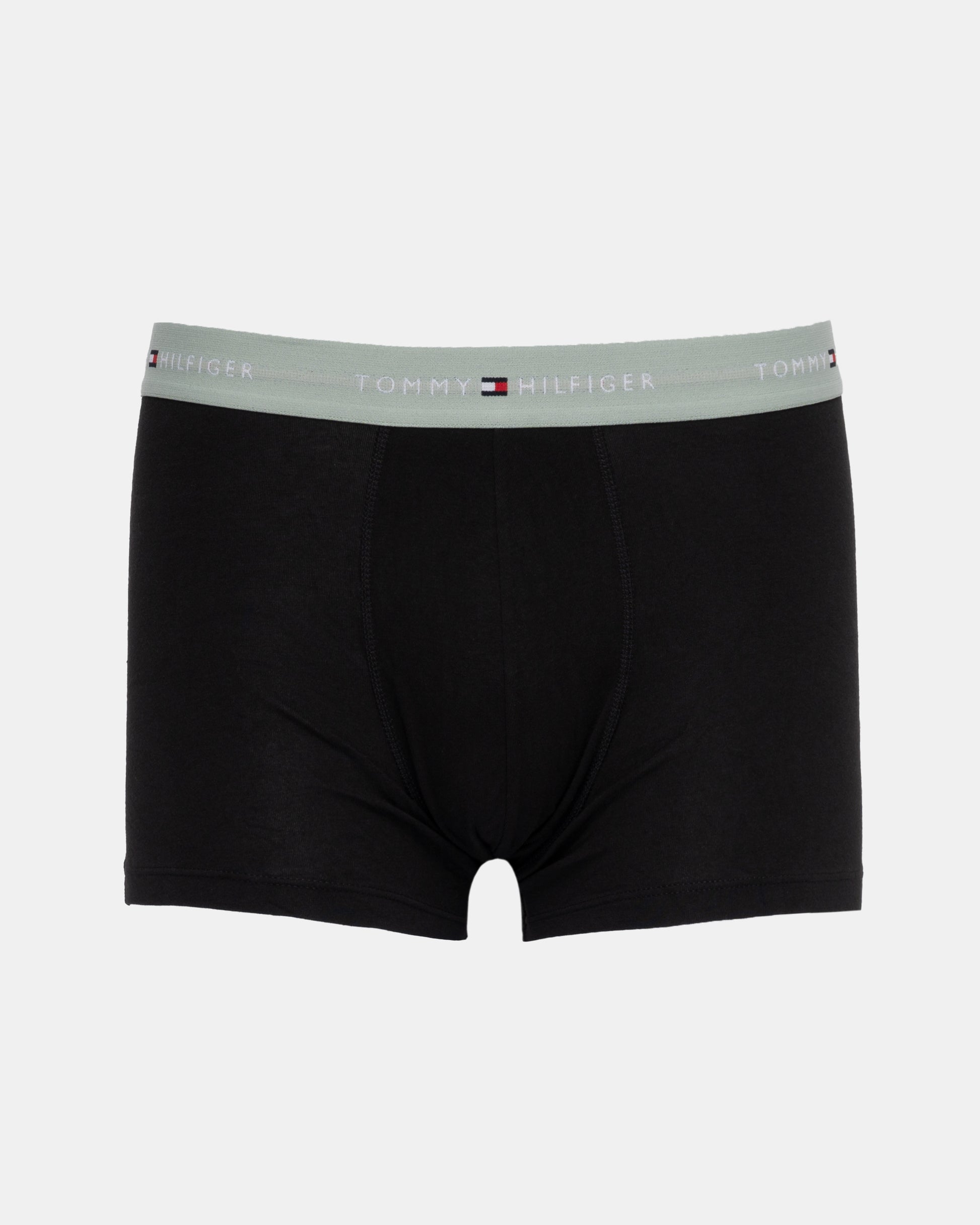 Tommy Hilfiger 3-Pack Logo Waistband Mens Trunks in Mint
