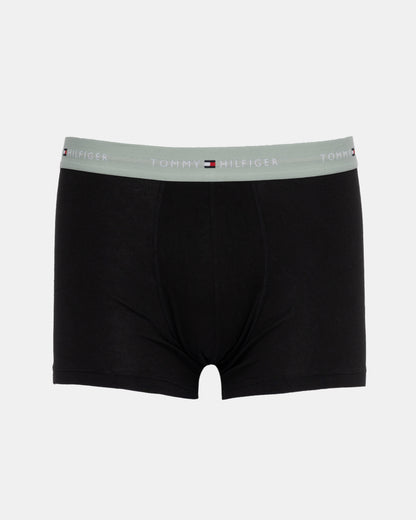 Tommy Hilfiger 3-Pack Logo Waistband Mens Trunks in Mint