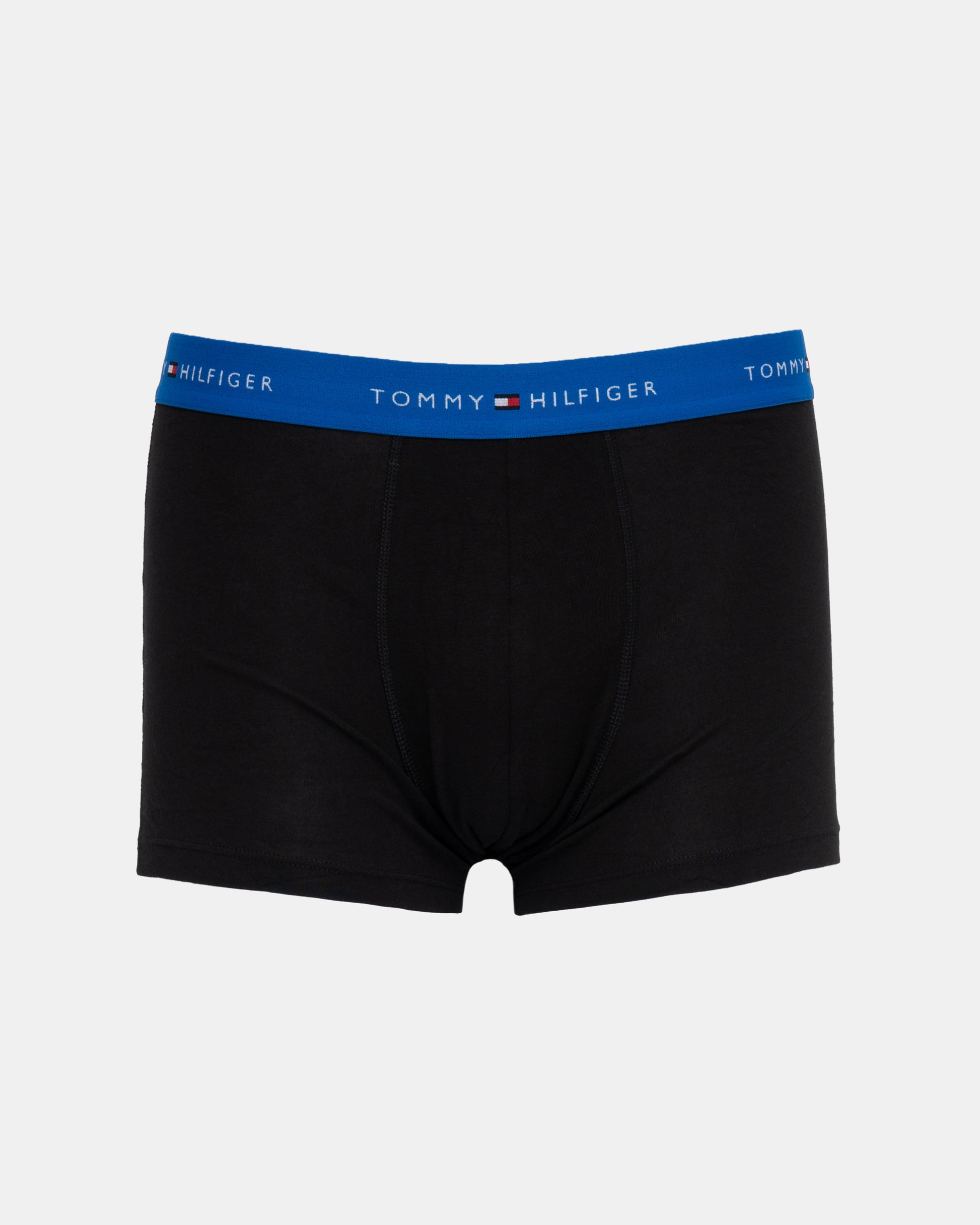 Tommy Hilfiger 3-Pack Logo Waistband Mens Trunks in Blue