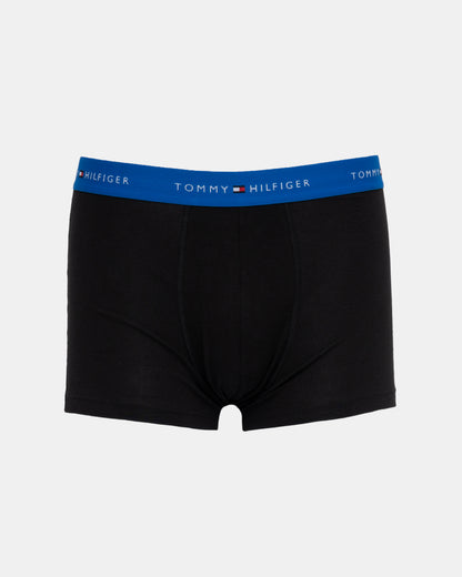 Tommy Hilfiger 3-Pack Logo Waistband Mens Trunks in Blue