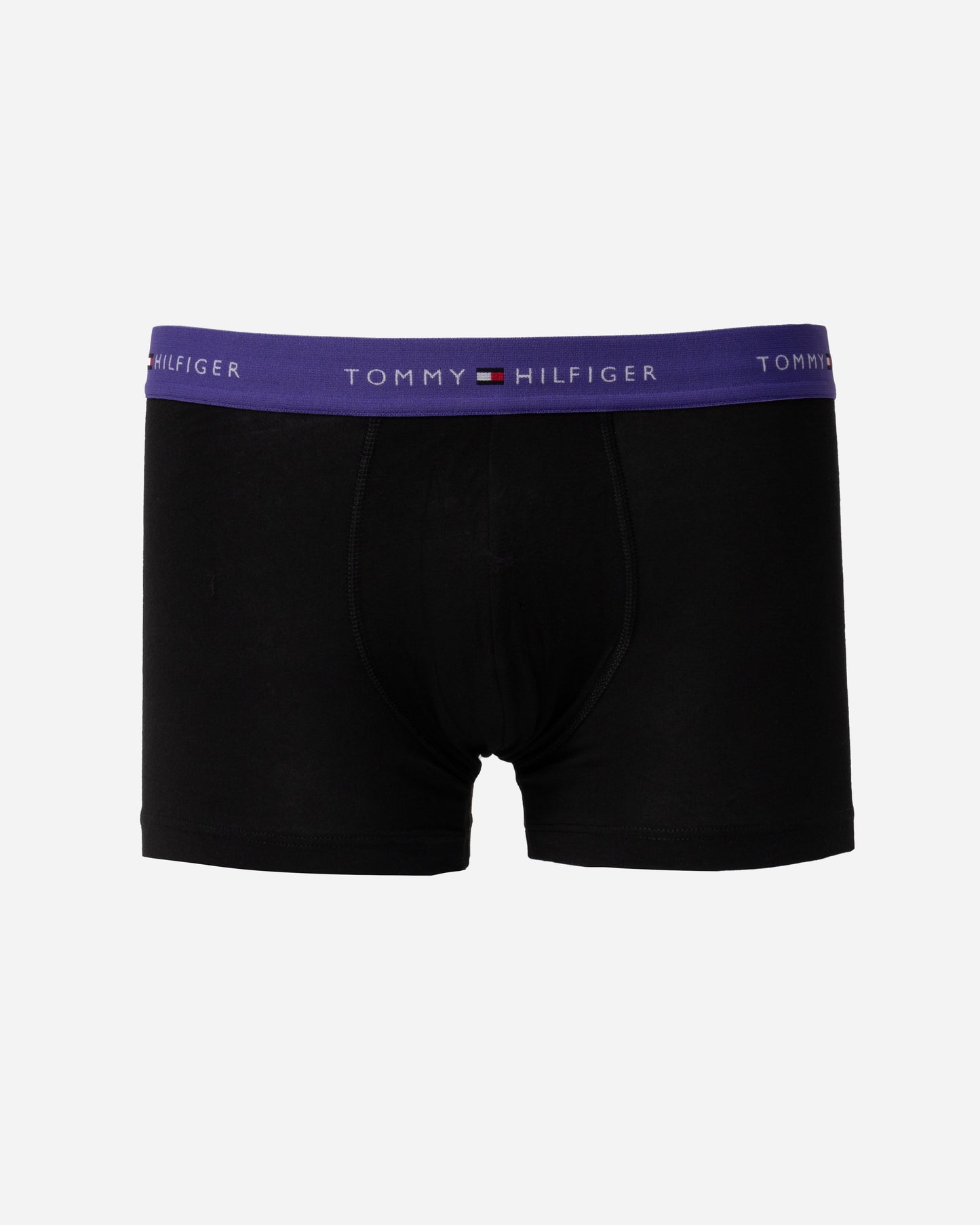 Tommy Hilfiger 3 Pack Mens Colour Waistband Trunks - B-Wine/Blue/Purple