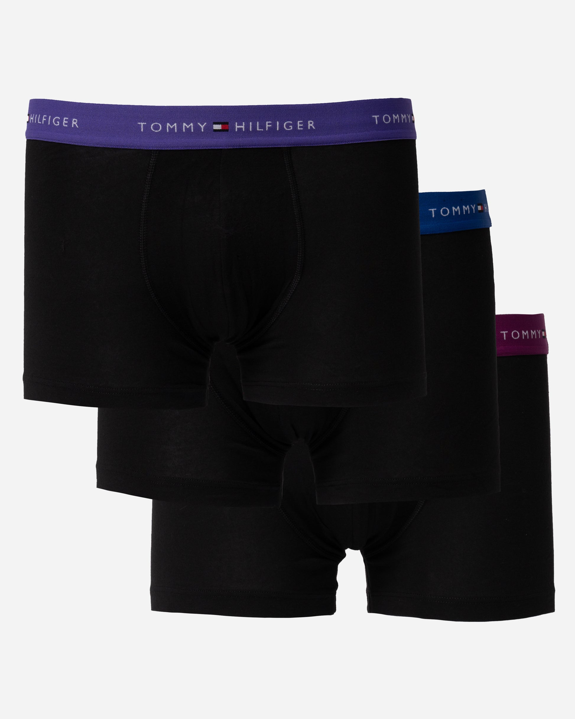 Tommy Hilfiger 3 Pack Mens Colour Waistband Trunks