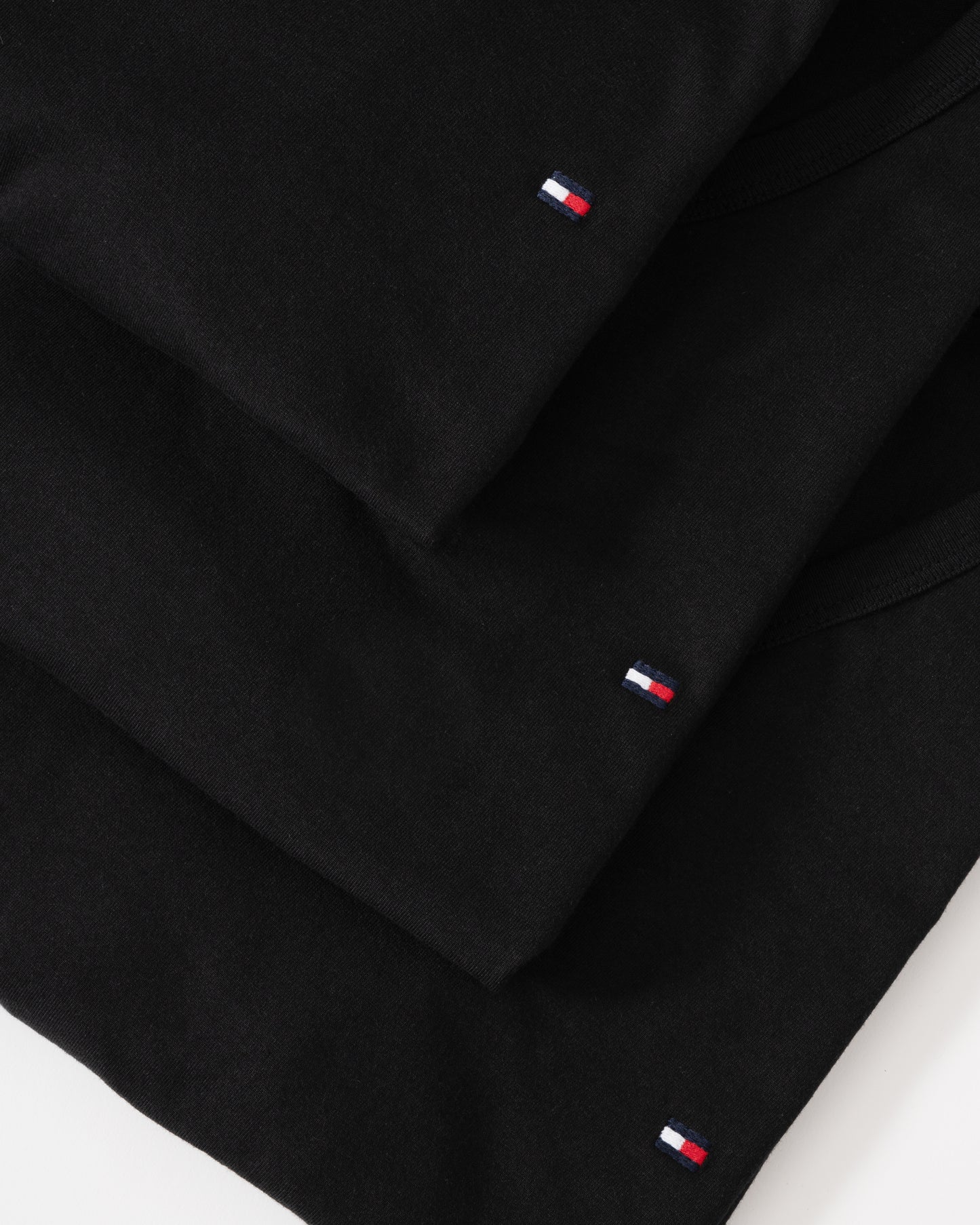 Tommy Hilfiger 3 Pack Mens V-Neck T-Shirts - Black/Black/Black