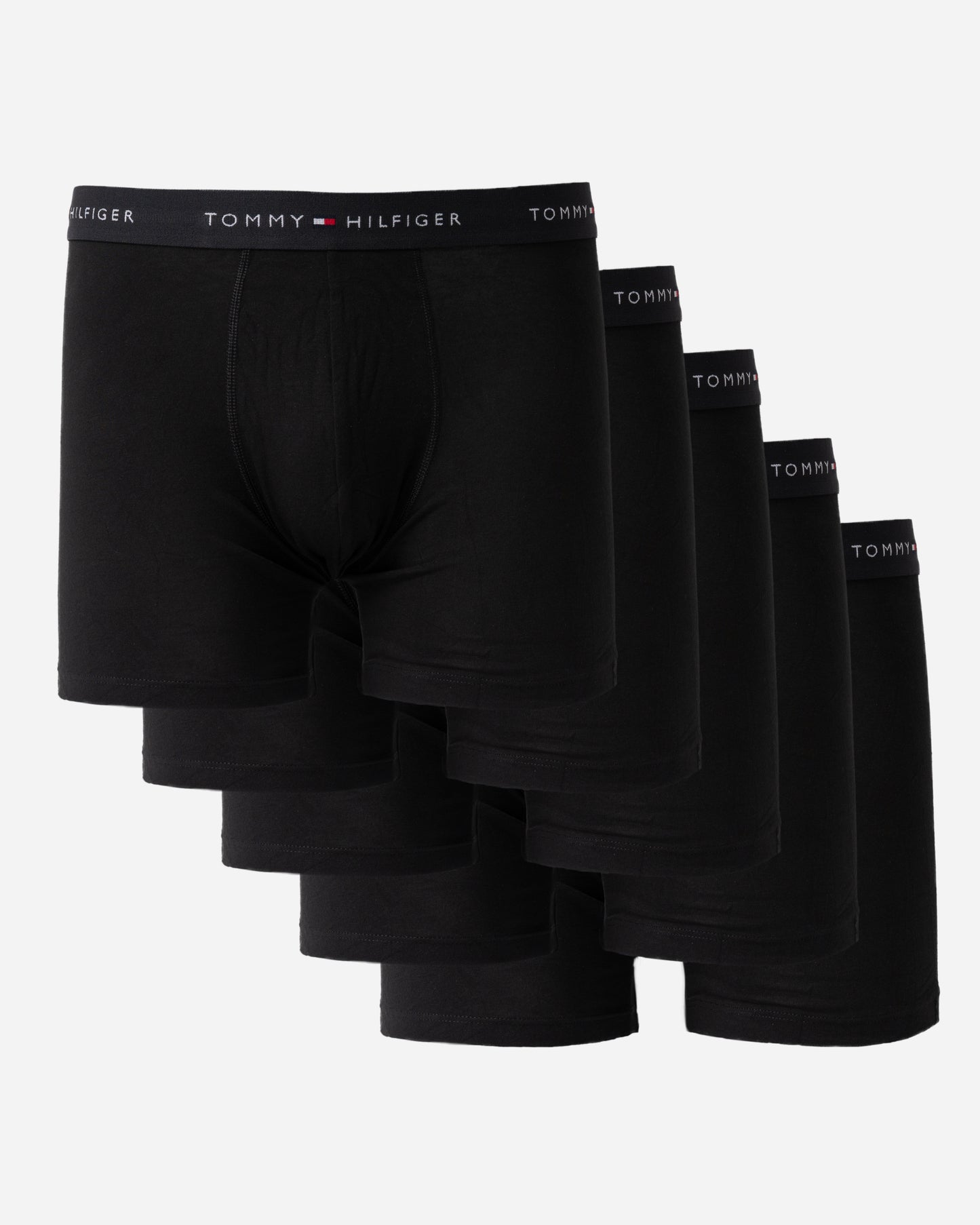 Tommy Hilfiger 5-Pack Logo Waistband Mens Boxer Briefs in Black