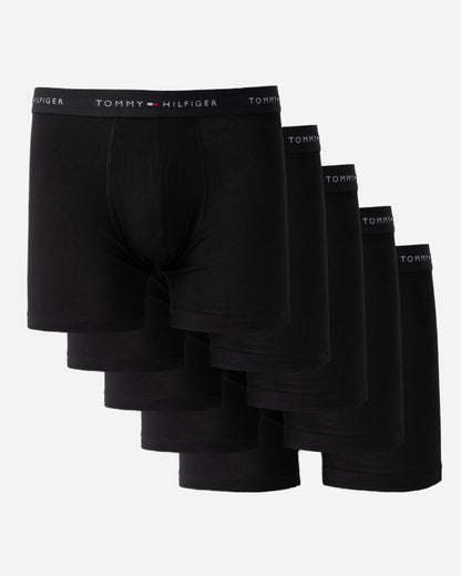 Tommy Hilfiger 5-Pack Logo Waistband Mens Boxer Briefs in Black