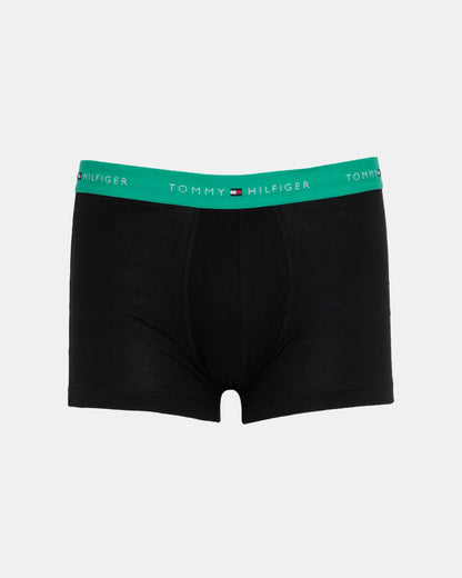 Tommy Hilfiger 7-Pack Logo Waistband Mens Trunks in Rainbow Mix turquoise