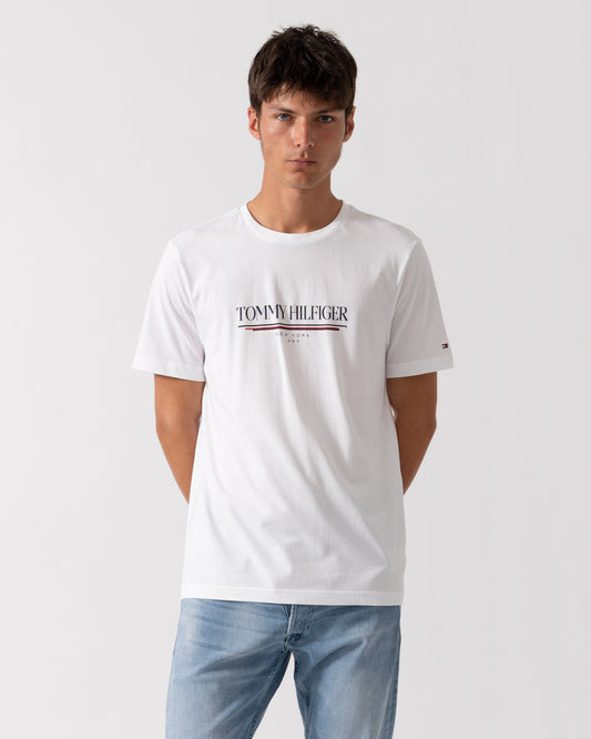Tommy Hilfiger Brand Love Hilfiger Mens Tee - White