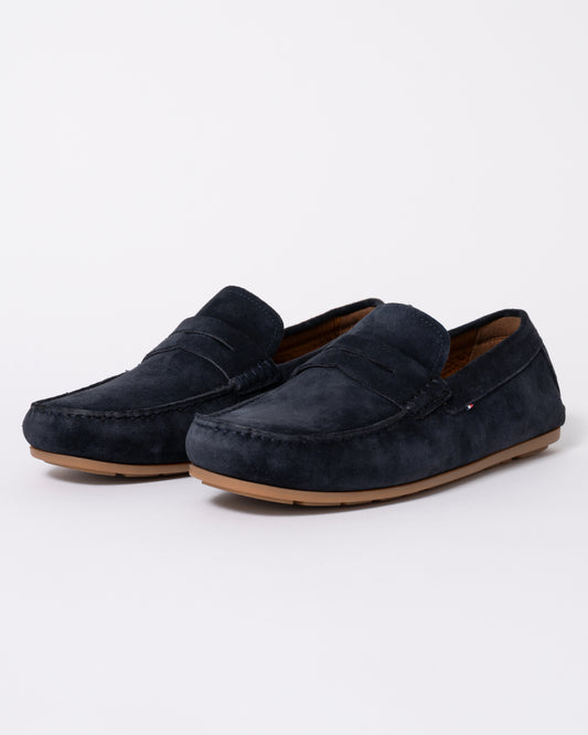 Tommy Hilfiger Casual Hilfiger Suede Mens Driving Shoes - Desert Sky