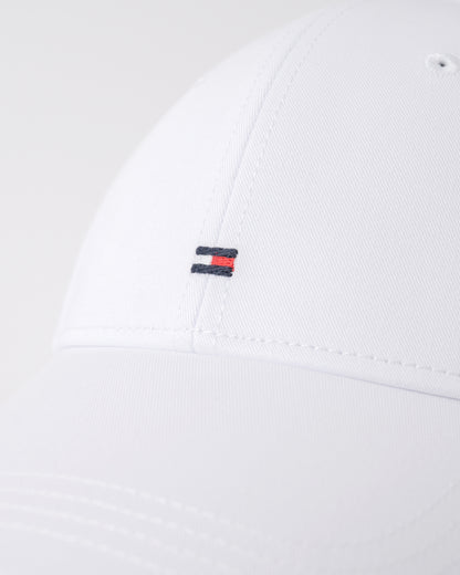 close up of Tommy Hilfiger Classic Baseball Cap in Classic White