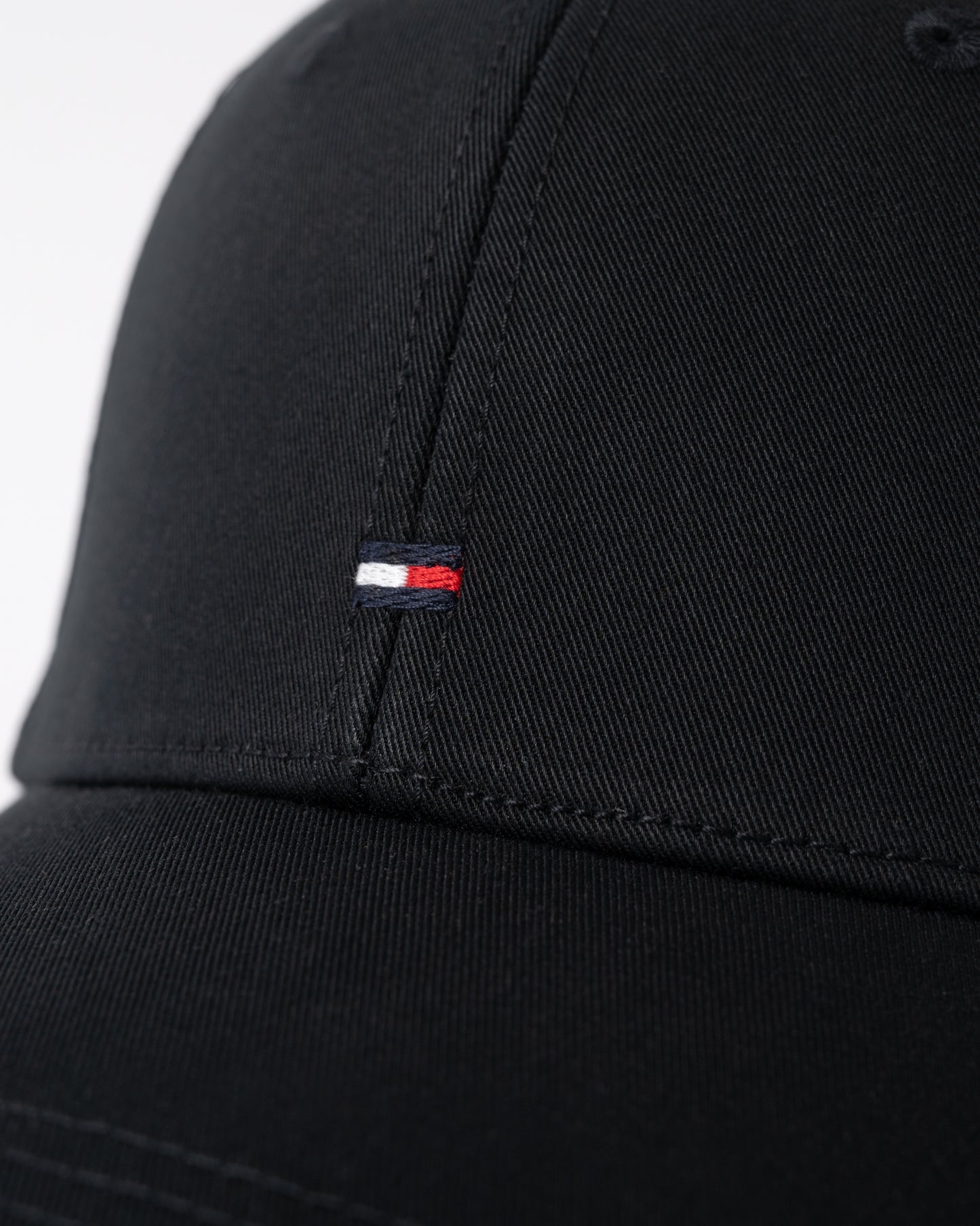 close up of Tommy Hilfiger Classic Baseball Cap in Flag Black