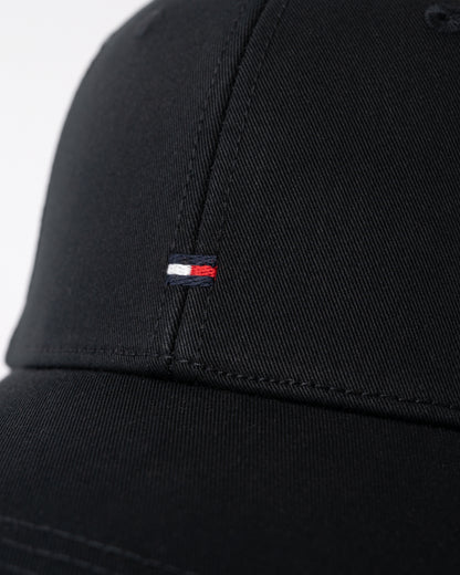 close up of Tommy Hilfiger Classic Baseball Cap in Flag Black