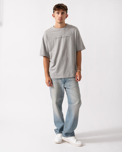 Tommy Hilfiger Contrast Logo Mens T-Shirt - Light Grey Heather