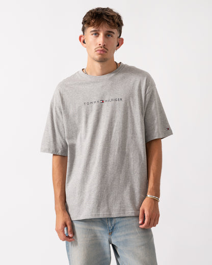 Tommy Hilfiger Contrast Logo Mens T-Shirt - Light Grey Heather