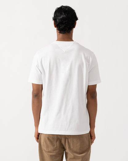 Back of the Tommy Hilfiger Embroidery Hilfiger Flag T-Shirt - White
