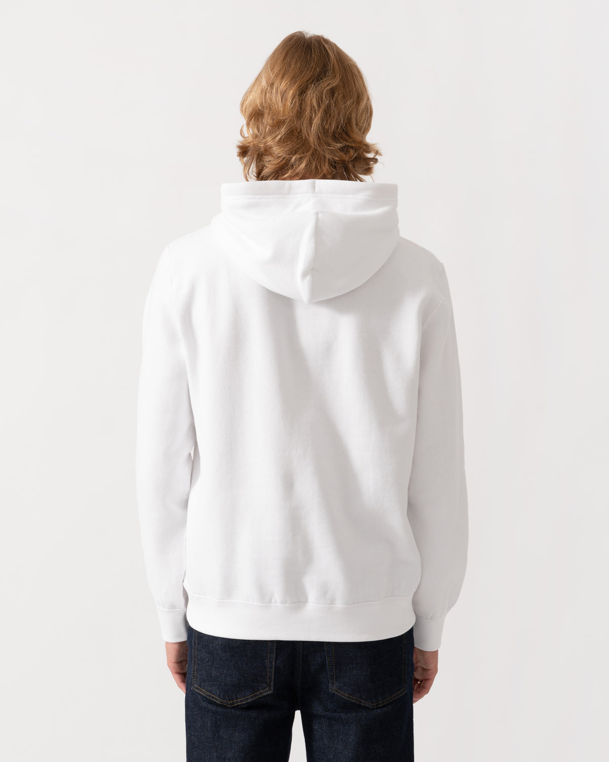 Back of the Tommy Hilfiger Essential Fleece Mens Hoodie - White