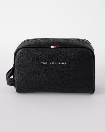 Tommy Hilfiger Essential PU Mens Washbag in Black