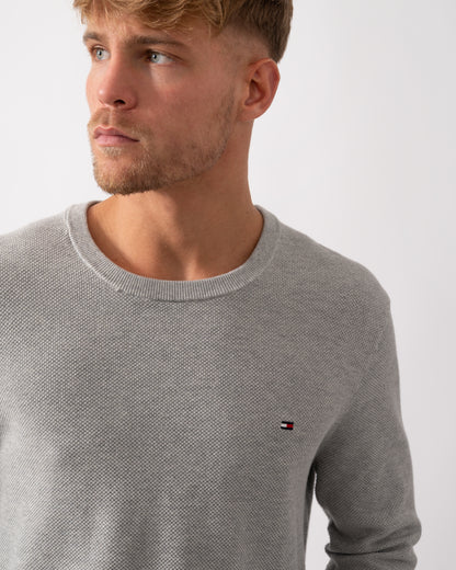 Tommy Hilfiger Essential Structure Crew Neck Mens Sweatshirt - Light Grey Heather