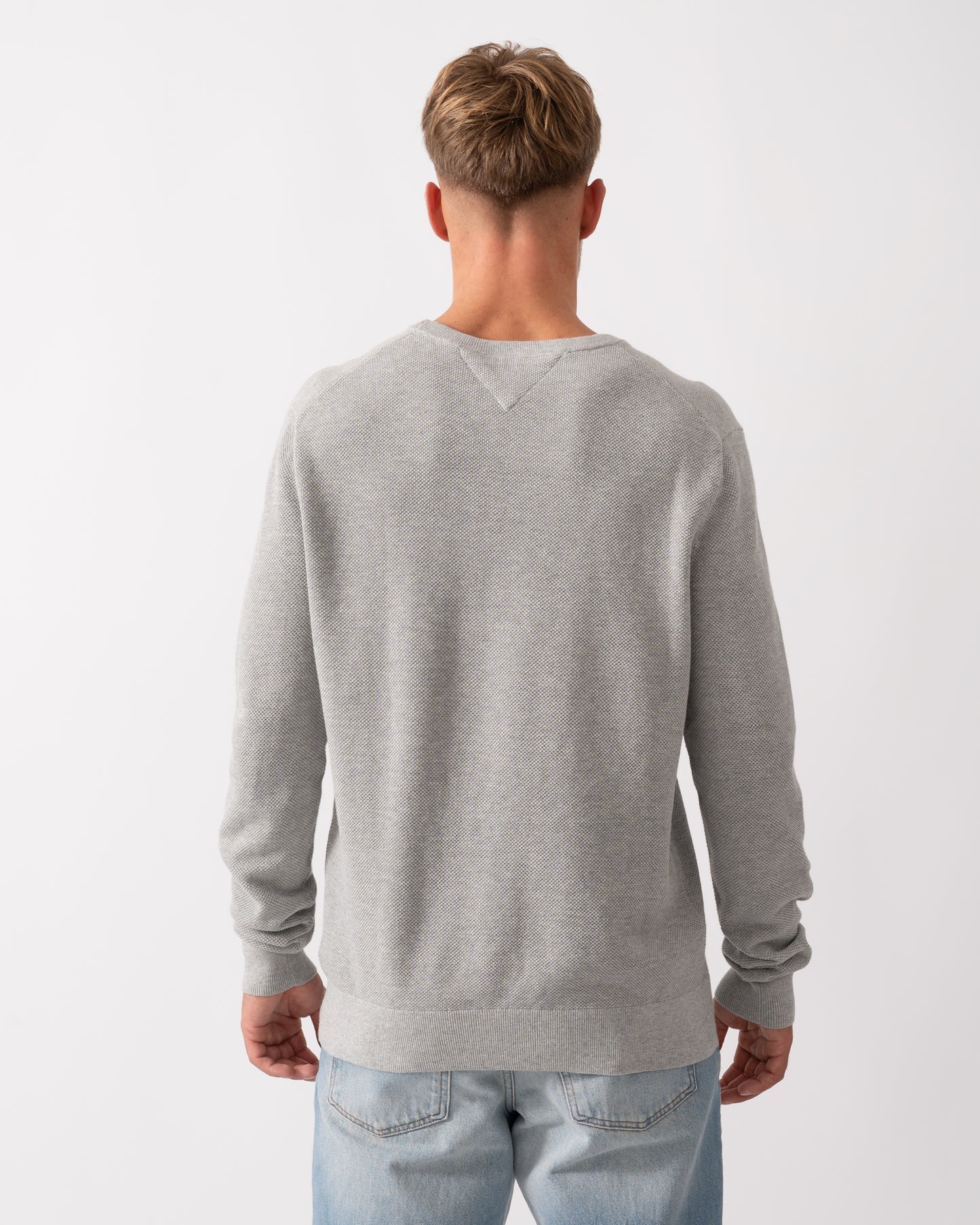 Tommy Hilfiger Essential Structure Crew Neck Mens Sweatshirt - Light Grey Heather