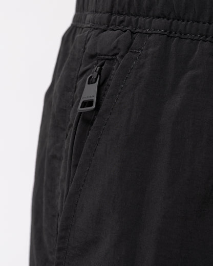 detail of Tommy Hilfiger Logo Zip Pocket Mens Drawstring Swimming Shorts in Black
