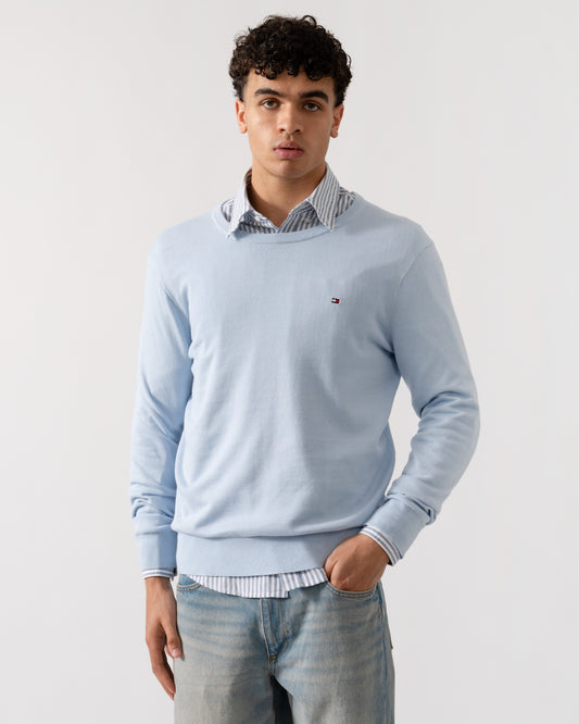 Tommy Hilfiger Essential Cotton Crew Neck Mens Sweatshirt - Breezy Blue
